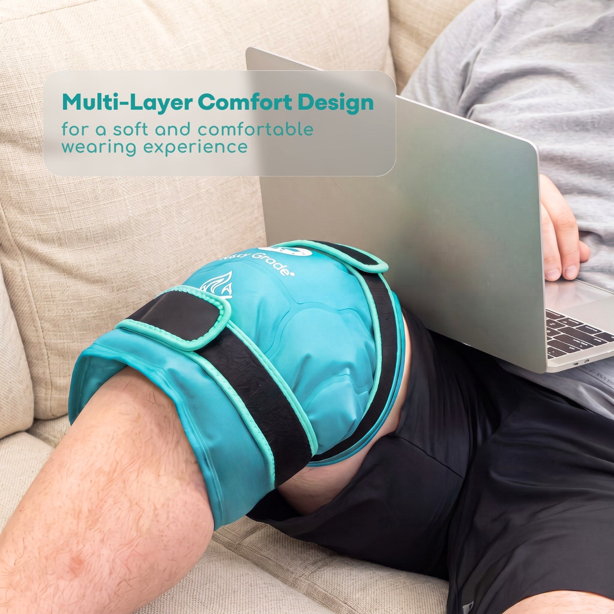 Medi Grade Knee Ice Pack Wrap - Reusable Ice Pack for Knees and Surgery