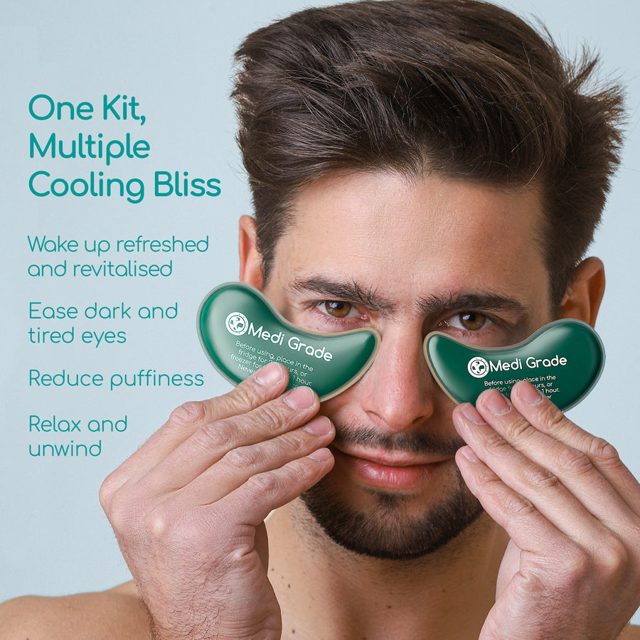 Medi Grade Cooling Gel Mask Set – Reusable Gel Pack for Face