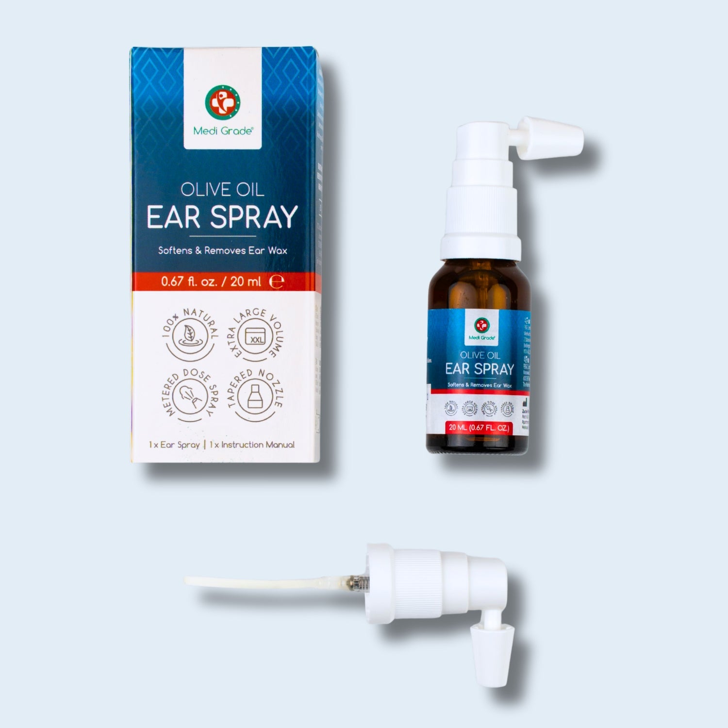 Medi Grade Olive Oil Ear Spray – 100% Natural Ear Oil Spray