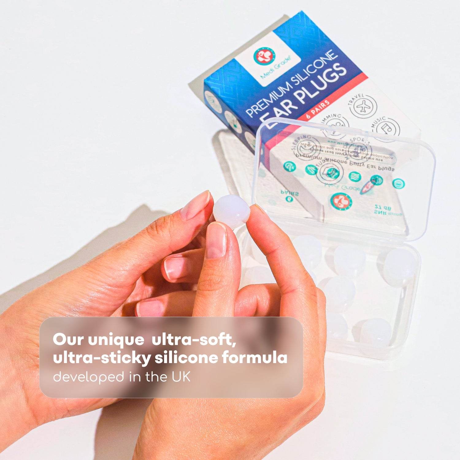 Medi Grade Silicone Ear Plugs - Noise Cancelling Mouldable Ear Plugs