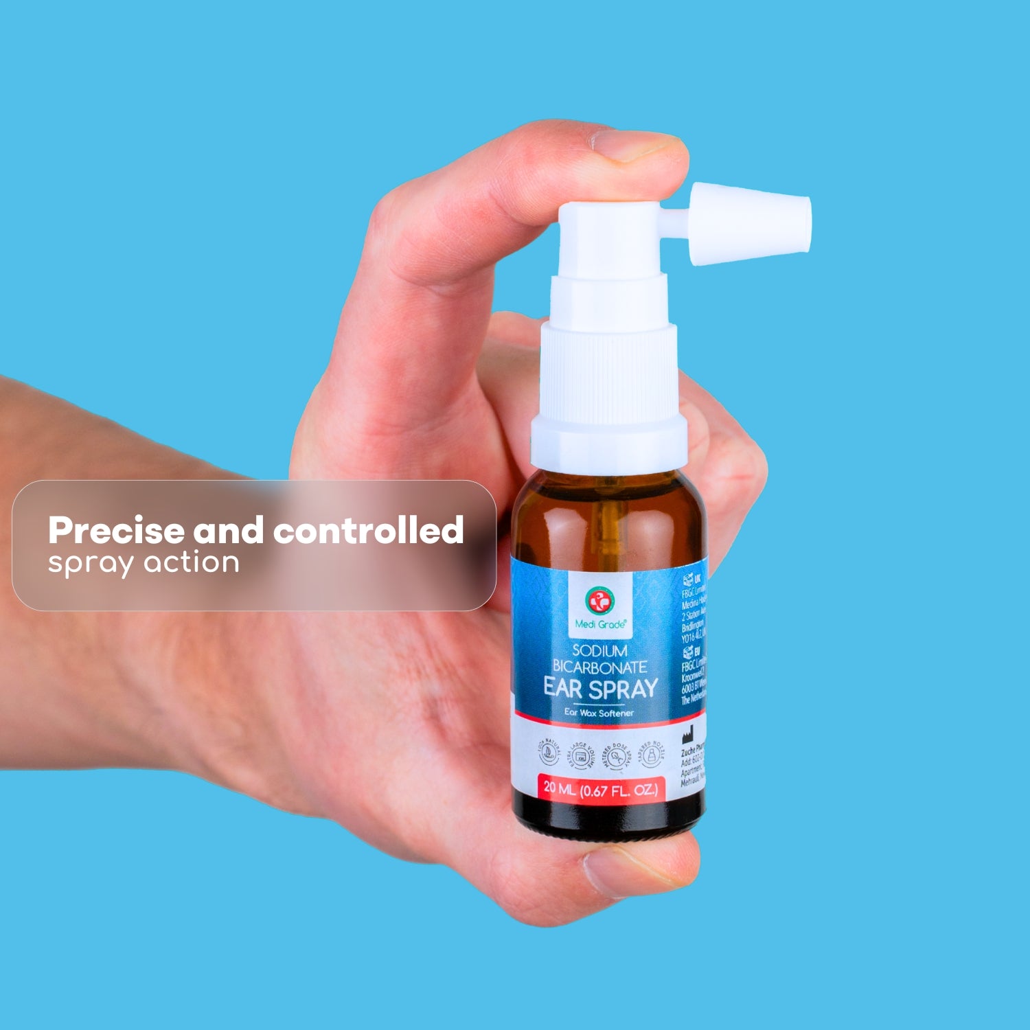 Medi Grade Sodium Bicarbonate Ear Spray - for Blocked Ears and Wax Removal