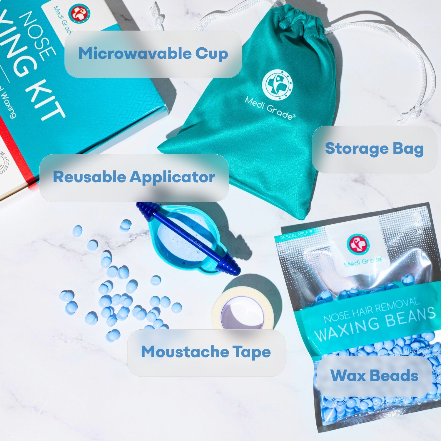 Medi Grade Nose Waxing Kit - Nose Hair Removal Wax at Home