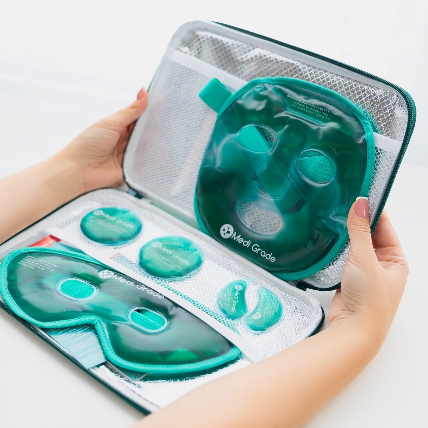 Medi Grade Cooling Gel Mask Set – Reusable Gel Pack for Face