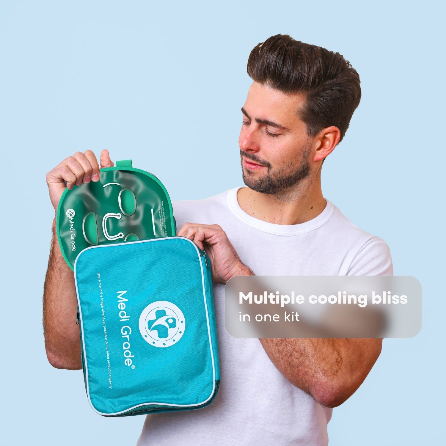 Medi Grade Cooling Gel Mask Set – Reusable Gel Pack for Face