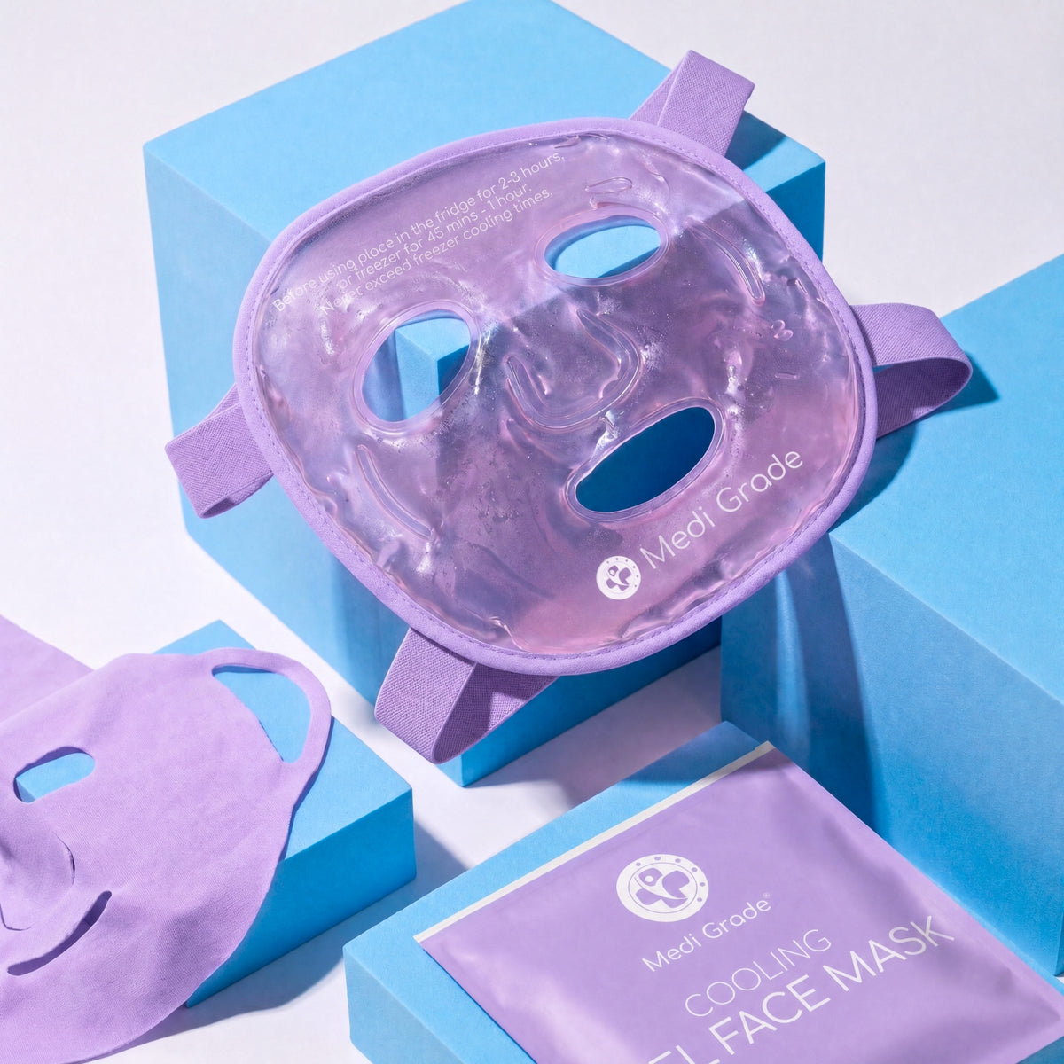 Medi Grade Cooling Face Mask with Lycra Face Mask, Purple
