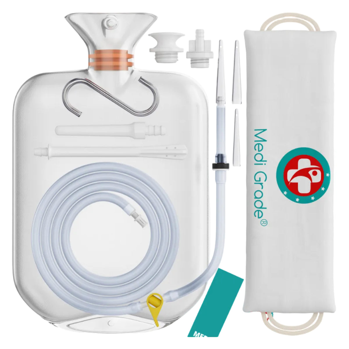 Medi Grade Enema Bag kit with all its accessories
