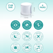 Load image into Gallery viewer, 1 earplug with icons below it stating its features