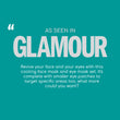 Load image into Gallery viewer, Image with texts saying it's been seen in Glamour