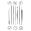 Load image into Gallery viewer, 7 different blackhead removal tool