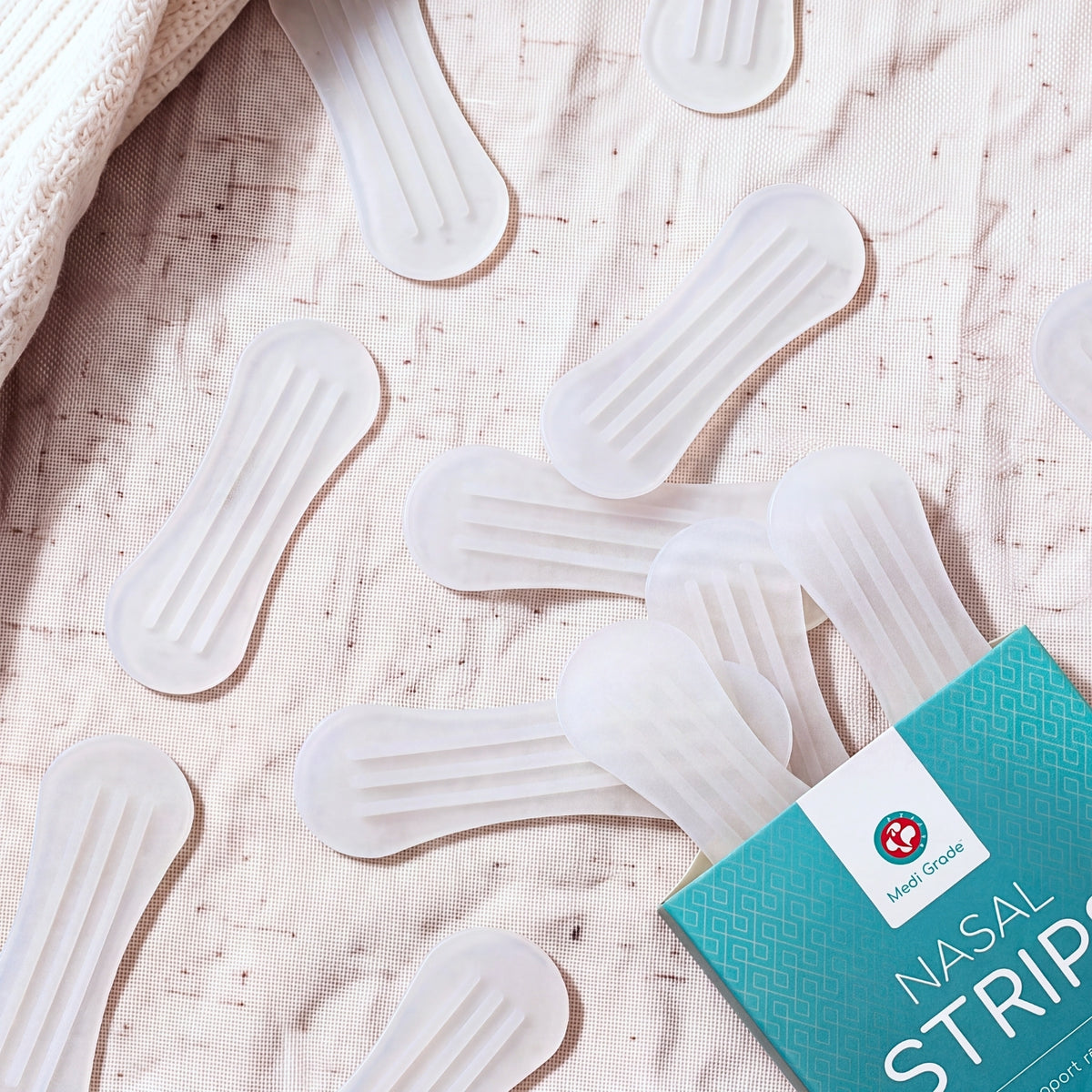 Medi Grade Nasal Strips, 50 Pack - Clear Nose Strips for Breathing