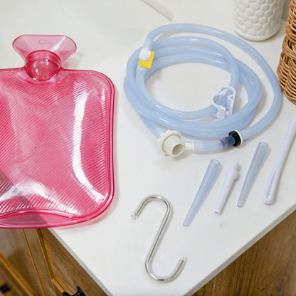Medi Grade Enema Kit for Adults, 2L Bag for Colonic Irrigation - Pink