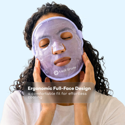 Medi Grade Cooling Face Mask with Lycra Face Mask, Purple