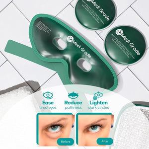 Medi Grade Gel Eye Mask Set - Cooling Gel Pack for Eyes