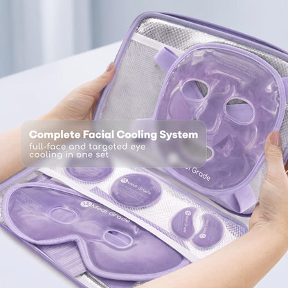 Medi Grade Gel Face Set - Soothe and Rejuvenate Skin, Purple Set