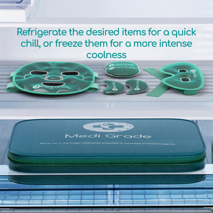 Medi Grade Cooling Gel Mask Set – Reusable Gel Pack for Face