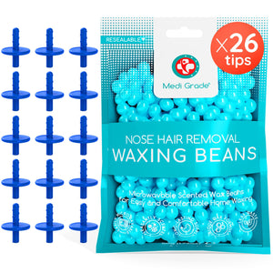 Medi Grade Nose Waxing Beads and Replacement Tips for the Medi Grade Nose Waxing Pack - Nose Hair Removal Wax at Home