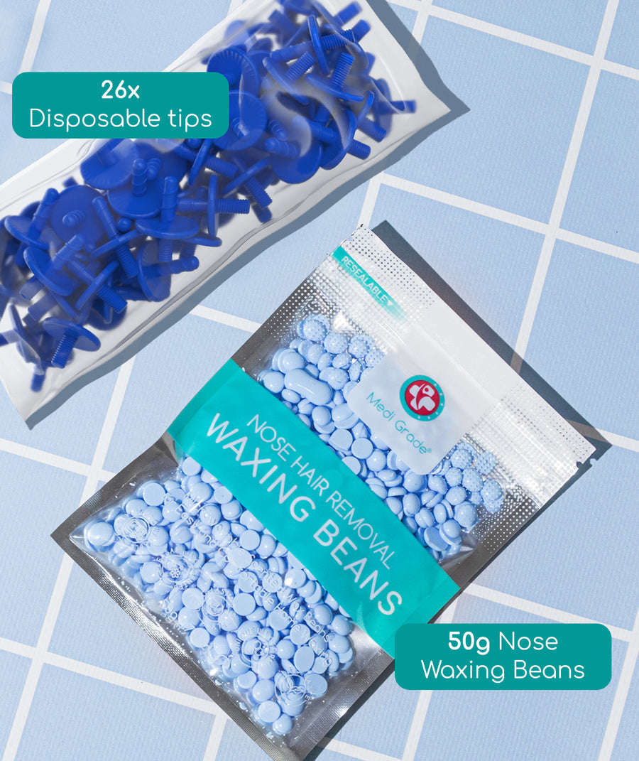 Medi Grade Nose Waxing Beads and Replacement Tips for the Medi Grade Nose Waxing Pack - Nose Hair Removal Wax at Home