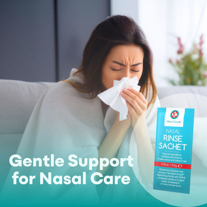 Medi Grade Nasal Rinse 50 Sachets - Gentle Nasal Rinse for Home