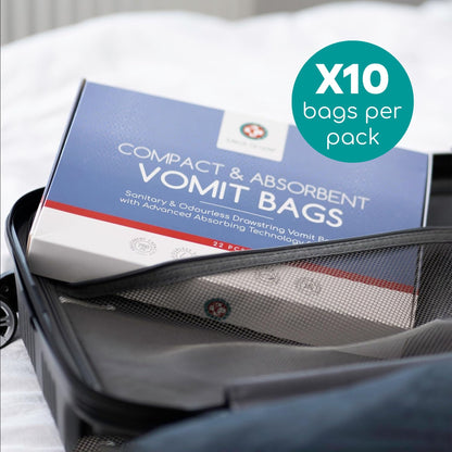 Medi Grade Travel Vomit Bag, Pack of 10 - Disposable Sick Bags