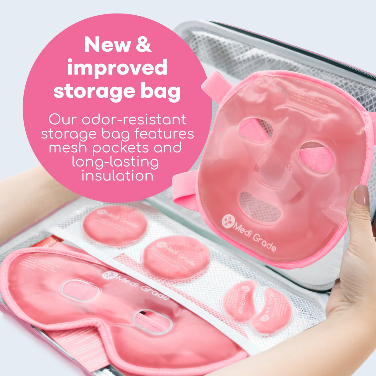 Medi Grade Gel Face Set - Soothe and Rejuvenate Skin, Pink Set