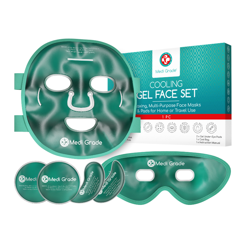 Medi Grade Cooling Gel Mask Set – Reusable Gel Pack for Face