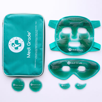 Medi Grade Cooling Gel Mask Set – Reusable Gel Pack for Face