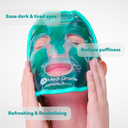 Medi Grade Cooling Gel Mask Set – Reusable Gel Pack for Face