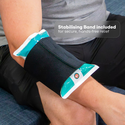 Medi Grade Instant Cold Pack, 25 Packs of 200g (6”x8”) - for Injuries with Stabilisation Band