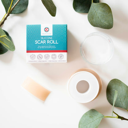 Medi Grade Silicone Scar Tape, 2 Meters, with Hygienic Case - Reusable and Eco-Friendly Silicone Scar Tape