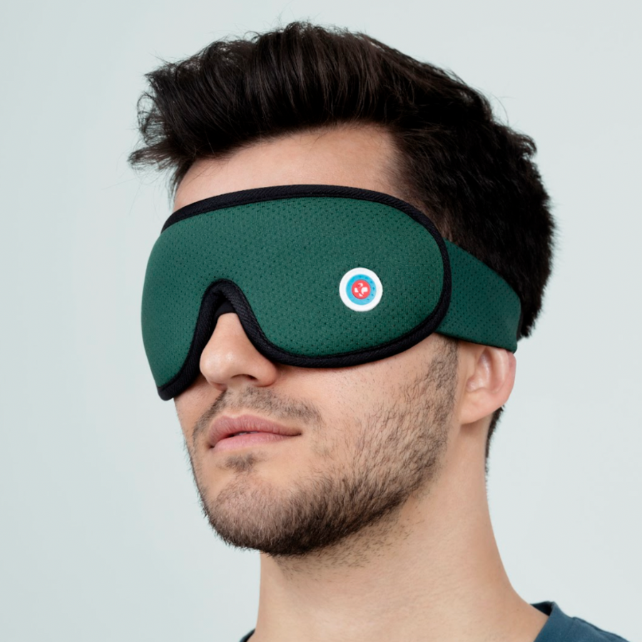 A man wearing a Medi Grade 3D Sleeping eye mask