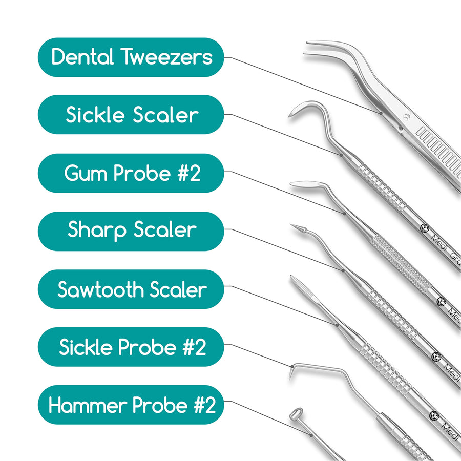 7 different dental hygiene tools