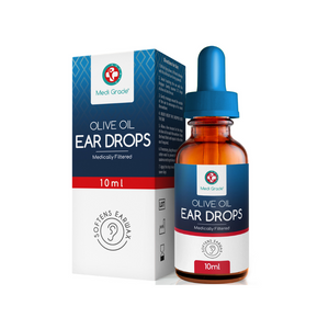 Medi Grade Olive Oil Ear Drops and its retail box